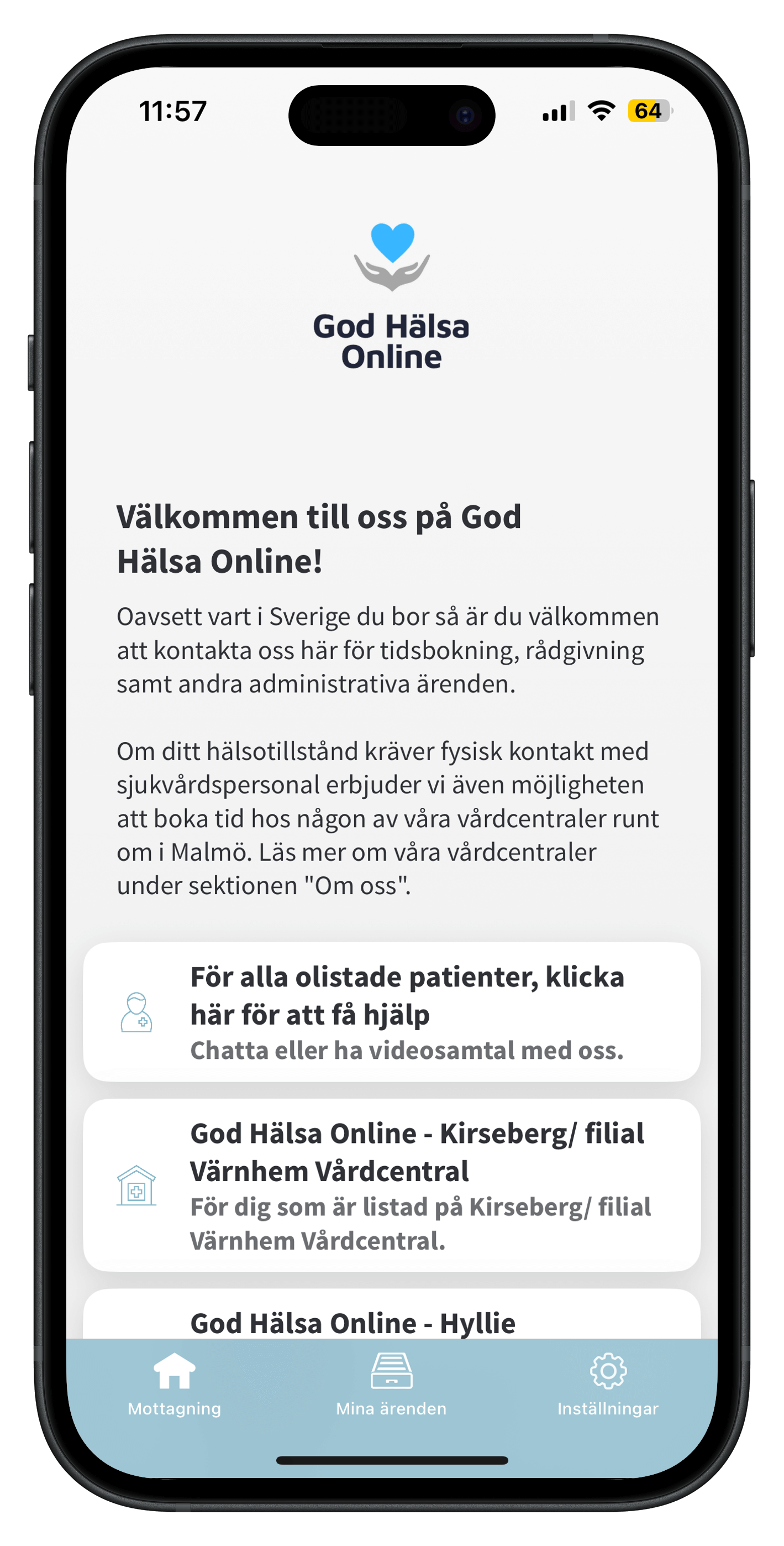 Bild på godhälsa online app